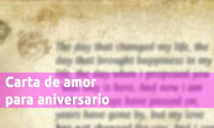 Carta de aniversario de amor